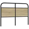 Image de vidaXL Tête de lit de remplacement chêne sonoma 120 cm acier et bois d'ingénierie