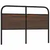 Image de vidaXL Tête de lit de remplacement chêne marron 140 cm acier et bois d'ingénierie