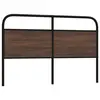 Image de vidaXL Tête de lit de remplacement chêne marron 150 cm acier et bois d'ingénierie
