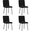 Image de vidaXL Chaises à manger lot de 4 Noir Velours