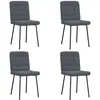 Image de vidaXL Chaises à manger lot de 4 Gris foncé Velours