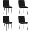 Image de vidaXL Chaises à manger lot de 4 Noir Velours