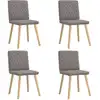 Image de vidaXL Chaises à manger lot de 4 taupe tissu