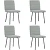Image de vidaXL Chaises à manger lot de 4 Gris clair Velours