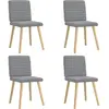 Image de vidaXL Chaises à manger lot de 4 gris clair tissu