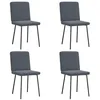 Image de vidaXL Chaises à manger lot de 4 Gris foncé Velours