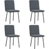 Image de vidaXL Chaises à manger lot de 4 Gris foncé Velours