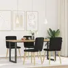 Image de vidaXL Chaises à manger lot de 4 noir tissu
