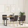Image de vidaXL Chaises à manger lot de 4 marron foncé tissu