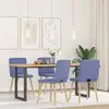 Image de vidaXL Chaises à manger lot de 4 bleu jean tissu