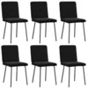 Image de vidaXL Chaises à manger lot de 6 noir velours