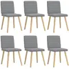 Image de vidaXL Chaises à manger lot de 6 gris clair tissu