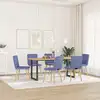 Image de vidaXL Chaises à manger lot de 6 bleu jean tissu