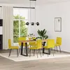 Image de vidaXL Chaises à manger lot de 6 jaune velours