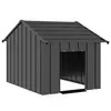 Image de vidaXL Niche pour chien avec toit noir 83x130x85 cm acier galvanisé