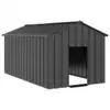 Image de vidaXL Niche pour chien avec toit noir 114x202x101 cm acier galvanisé