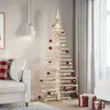 Image de vidaXL Arbre de Noël en bois pour décoration 180 cm bois massif de pin
