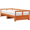 Image de vidaXL Lit de jour et lit gigogne et matelas 80x200 cm bois pin massif