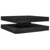 Image de vidaXL Table basse rotative à 360 degrés chêne noir 90x90x34,5 cm