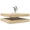 Image de vidaXL Table basse rotative à 360 degrés chêne sonoma 90x90x34,5 cm