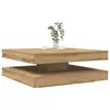 Image de vidaXL Table basse rotative à 360 degrés chêne artisanal 90x90x34,5 cm