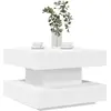 Image de vidaXL Table basse rotative à 360 degrés blanc 50x50x34,5 cm