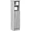 Image de vidaXL Meuble de salle de bain avec porte-rouleau sonoma gris