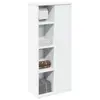 Image de vidaXL Meuble de salle de bain avec porte-rouleau blanc 39x22x90 cm
