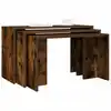 Image de vidaXL Tables gigognes 3 pcs chêne fumé bois d'ingénierie