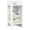 Image de vidaXL Table d'appoint avec étagère blanc 25,5x27x60 cm