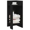 Image de vidaXL Tables d'appoint 2 pcs avec étagère noir 25,5x27x60 cm