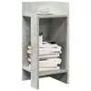 Image de vidaXL Tables d'appoint 2 pcs avec étagère gris béton 25,5x27x60 cm