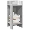 Image de vidaXL Tables d'appoint 2 pcs avec étagère sonoma gris 25,5x27x60 cm