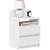 Image de vidaXL Tables de chevet 2 pcs avec 2 tiroirs blanc 40x33x60 cm