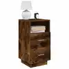 Image de vidaXL Tables de chevet 2 pcs avec 2 tiroirs chêne fumé 36x36x68 cm