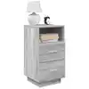 Image de vidaXL Tables de chevet 2 pcs avec 2 tiroirs sonoma gris 36x36x68 cm