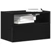 Image de vidaXL Table de chevet murale noir 45x26x28,5 cm
