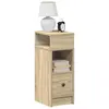 Image de vidaXL Table de chevet avec tiroir chêne sonoma 25x31x66 cm