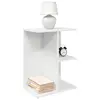 Image de vidaXL Tables de chevet 2 pcs blanc 46,5x29x61 cm bois d’ingénierie