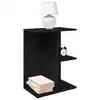Image de vidaXL Table de chevet chêne noir 46,5x29x61 cm bois d’ingénierie