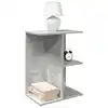 Image de vidaXL Tables de chevet 2 pcs gris béton 46,5x29x61 cm bois ingénierie
