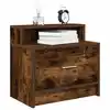Image de vidaXL Tables de chevet avec tiroir 2 pcs chêne fumé 51x31x47 cm