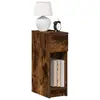 Image de vidaXL Table de chevet avec tiroir chêne fumé 20x36x60 cm