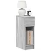 Image de vidaXL Table de chevet avec tiroir sonoma gris 20x36x60 cm