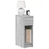 Image de vidaXL Tables de chevet avec tiroir 2 pcs sonoma gris 20x36x60 cm