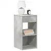 Image de vidaXL Tables de chevet avec tiroir 2 pcs gris béton 35x34x66,5 cm
