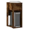Image de vidaXL Support de tour d'ordinateur et tiroir chêne fumé 30x44x74 cm