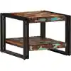 Image de vidaXL Table basse multicolore 50x50x38 cm bois de récupération massif