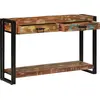 Image de vidaXL Table console Multicolore 120 x 33 x 75 cm Bois Recyclé Solide