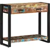 Image de vidaXL Table console Multicolore 90 x 33 x 75 cm Bois Recyclé Solide